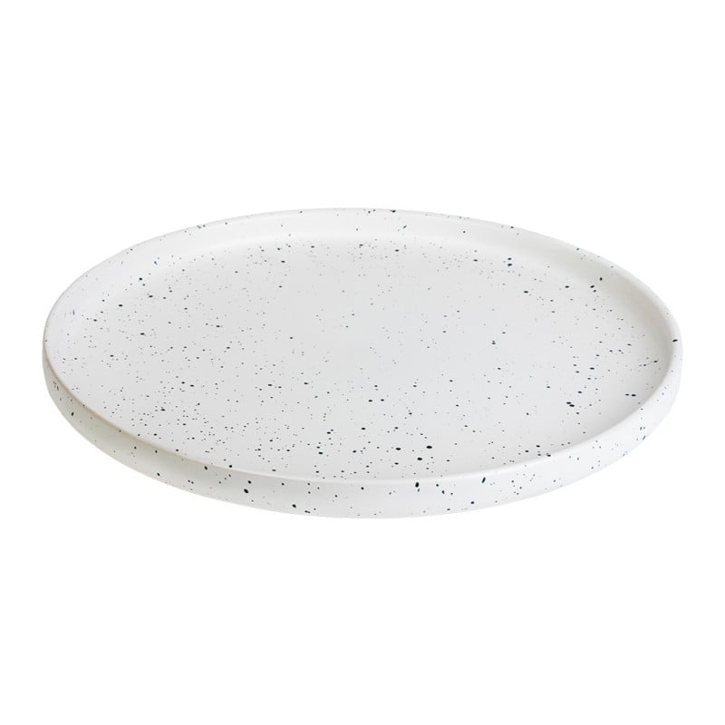 Plato Bajo 26cm White Dots...