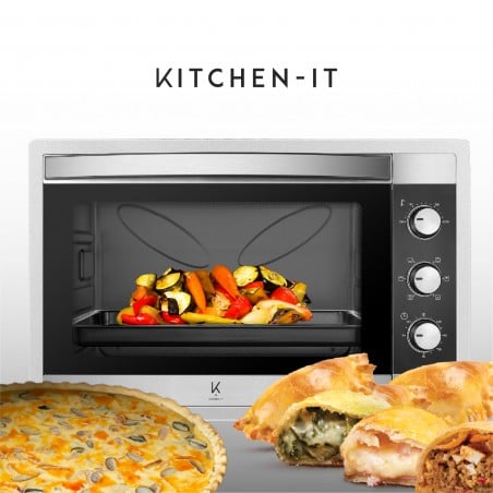 Horno Eléctrico 60lt  Acero Inoxidable Silver Series Kitchen-it