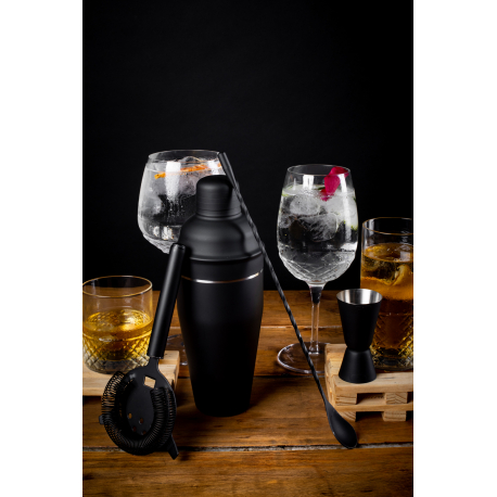 Coctelera 700ml Negro Manhattan Lugano