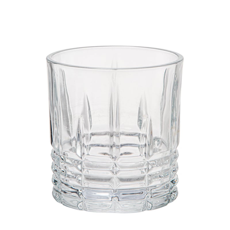 Set de 6 vasos bajos de cristal para whisky o agua+botella de cristal