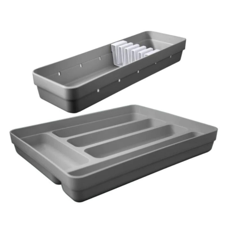 Set de organizadores para clóset Simply Essential™ color gris, 5